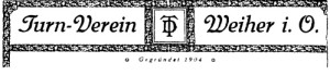 Vereinschronik des TSV Weiher 1904 e.V.